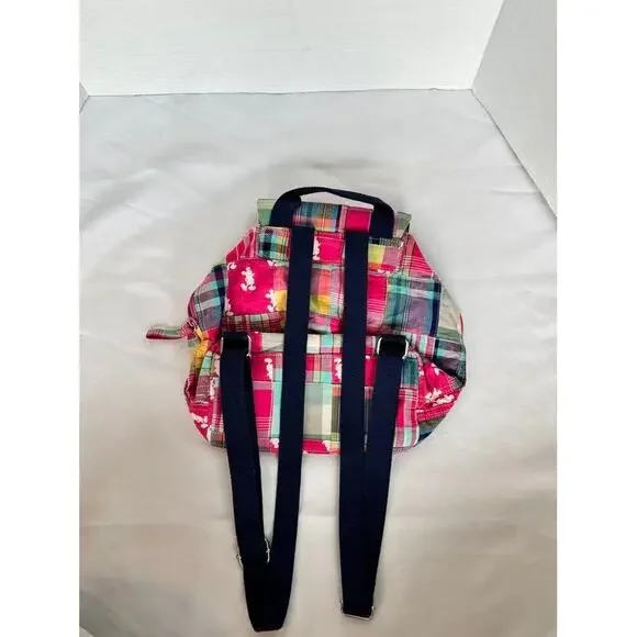 Colorful Disney Parks patchwork mini backpack with Mickey Mouse head silhouettes - Picture 11 of 16